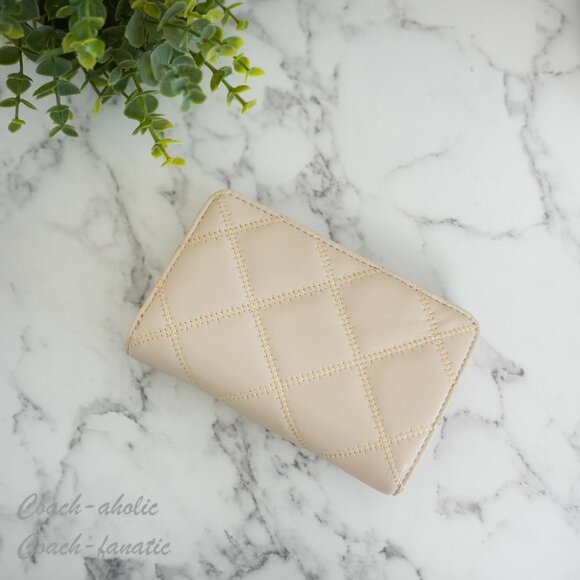 NWT Tory Burch 150077 Willa Leather Medium Wallet In Brie - Picture 2 of 9